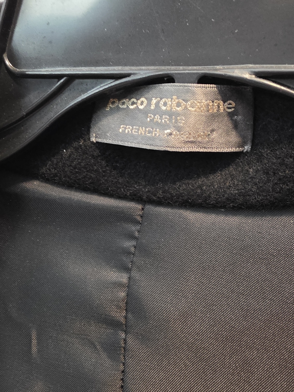 Paco Rabanne Black Women Wool-Blend Belted Coat - Picture 4 of 14